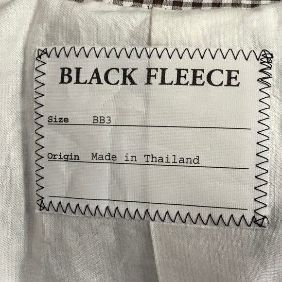 BLACK FLEECE Size 42 White Brown Checkered Cotton Silk Sport Coat - Picture 7 of 9